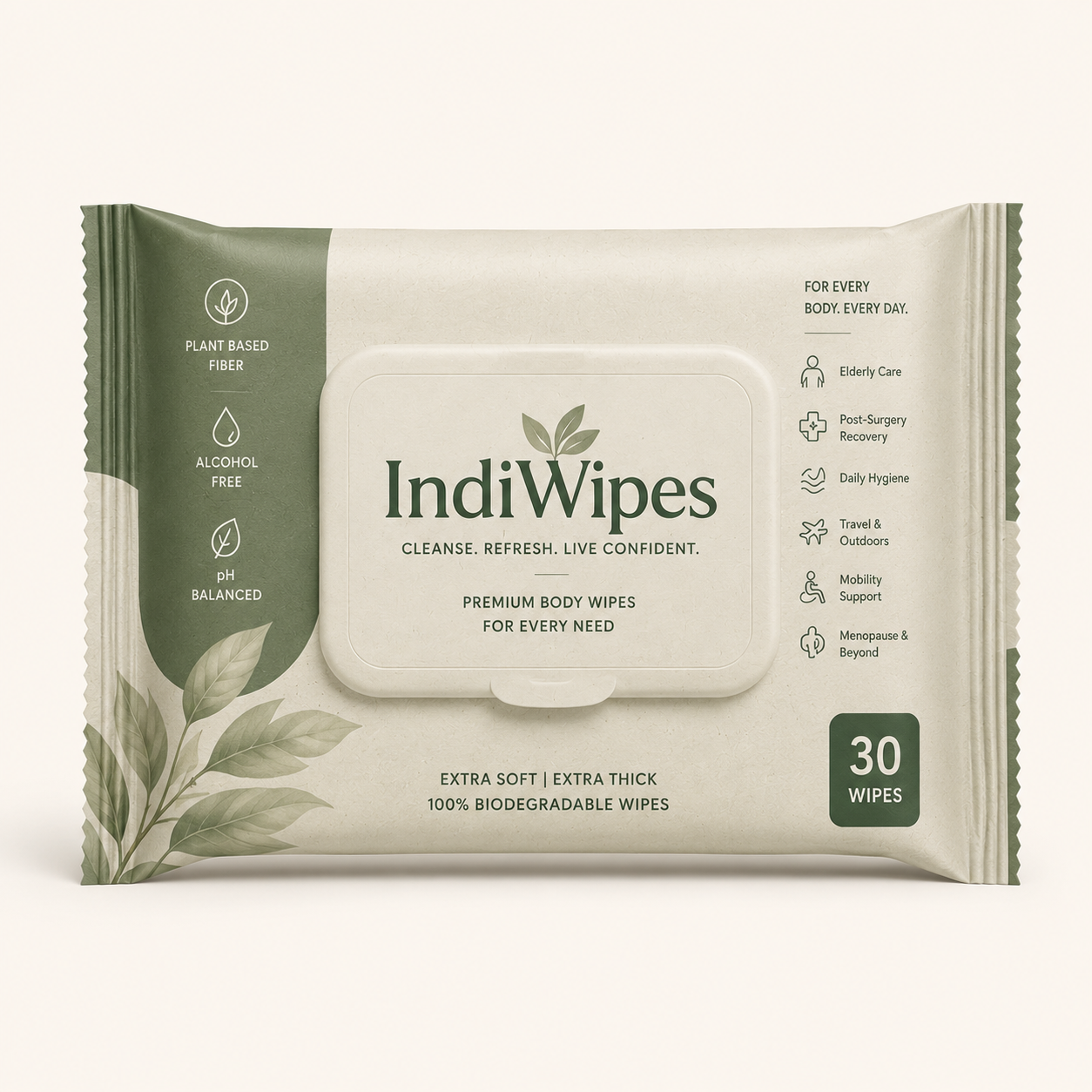IndiWipes™ Premium Adult Body Wipes